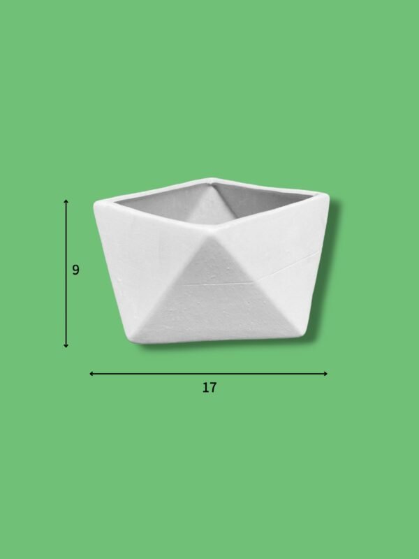 MACETA CUADRADA GEOMETRICA - Imagen 2