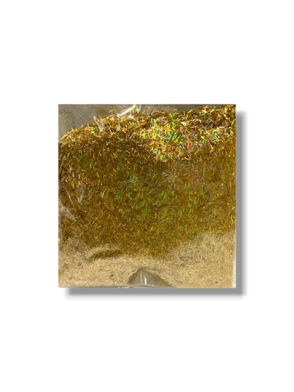 DIAMANTINA DE POLIESTER HOLOGRAFICA PALITOS ORO 15 GR